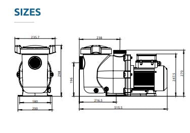 Poolex Onduline 1.5 HP – Variabel Hastighet Poolpump (Energisnål & Tyst)