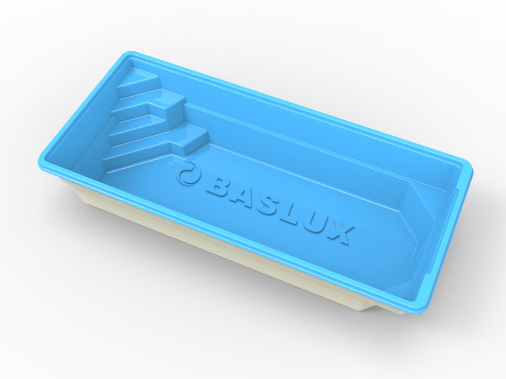 Glasfiberpool SKIATOS 7,00m x 3,22m x 1,50m