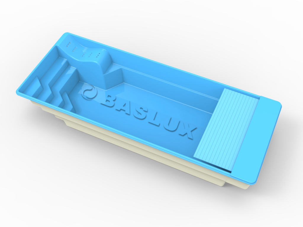 Glasfiberpool SWIM COMFORT 8,80m x 3,50m x 1,50m