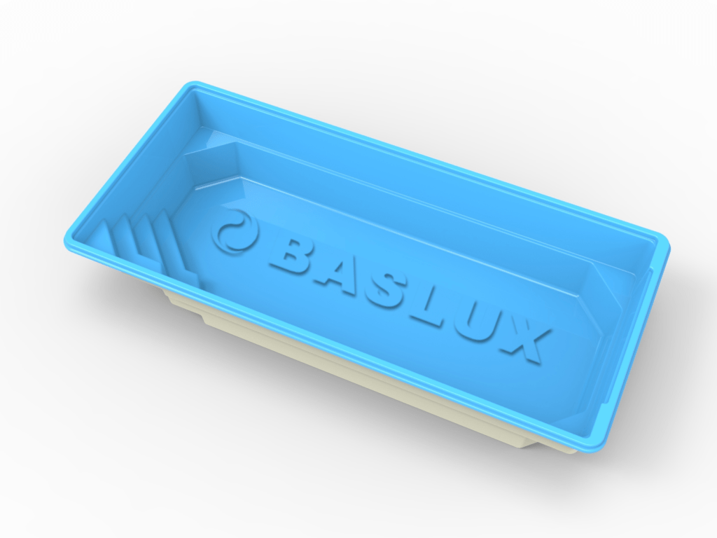 Glasfiberpool SYCYLIA 8,00m x 3,75m x 1,50m