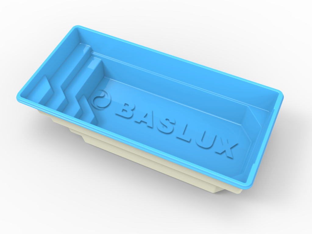 Glasfiberpool TINOS 6,30m x 3,10m x 1,50m