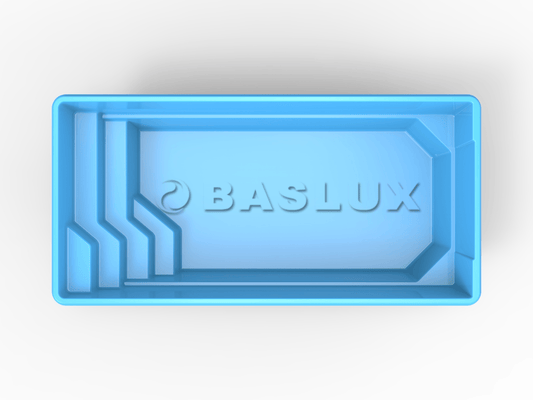 Glasfiberpool TINOS 6,30m x 3,10m x 1,50m