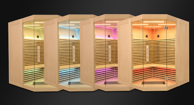 Holl’s Canopée Infraröd Bastu 3 Personer Hörnmodell – Triple Care Full Spectrum & Kromoterapi