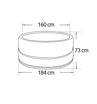 NetSpa Vita Premium 6 Personer Semi-Rigid Spa med Möbler
