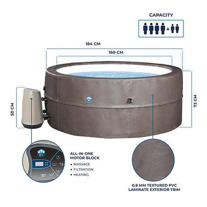 NetSpa Vita Premium – Semi-Rigid Spabad 4–6 personer