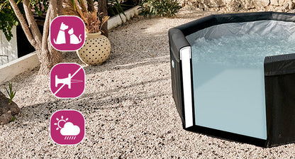 NetSpa Octopus 4–6 Personer Semi-Rigid Spa med Möbler & Omramning