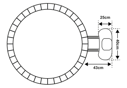 NetSpa Vita 4 Personer Semi-Rigid Spa – Rund 156 cm