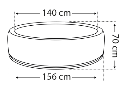 NetSpa Vita 4 Personer Semi-Rigid Spa – Rund 156 cm