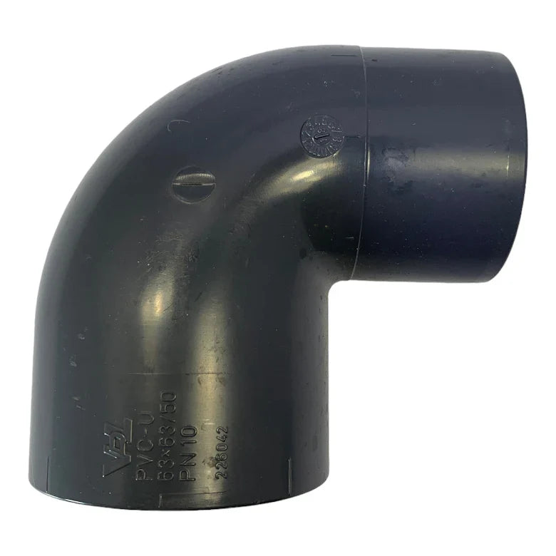 PVC Vinkel 90gr 63mm hona/hane